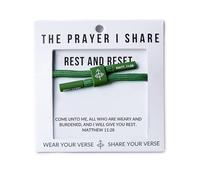 Adftccp The Prayer I Share Bracelet, Wear And Share Your Verse Scripture Bracelet For Men And Women, Adjustable Braided Faith Wristband With Bible Verse Message (D)