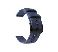 ADFVGG Watch Strap,18mm-22mm Breathable Nylon Canvas Watch Strap with Quick Release Spring Bar(Blue Black,22mm)