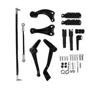 ADFZMPQ Motorcycle forward Controls Complete Kit Pegs Levers Linkages Compatible for Harley Sportster XL 883 1200 48 2004-2022 Iron forty Eight Low(A Black 2004-2013)