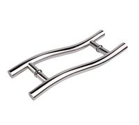 ADGCFKOP Shower Door Handle,304 Stainless Steel Push Pull Door Handle Barn Door Pull Handle Glass Pulls Bathroom Door Handle Full Mirror Polished Chrome Finish(60 * 40cm)