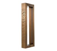 ADGCFKOP Shower Door Handle,ic Barn Door Handles,Sliding Push Pull Door Shower Glass Door Pulls Handles Large Rectangle Gate Rod with Pattern Carve(Rose Gold,Length 42.5cm(16.7inch))