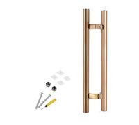 ADGCFKOP Shower Door Handle, Large Heavy Duty Barn Door Pull Handle Exterior Entry Glass Door Handle Bar with Screws Kit Resistance Easy to Install(Rose Gold,Long 150cm/59 inch)