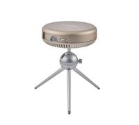 Adget iSpace2 Smart Mini Projector, 1080P Portable Projector with WiFi and Bluetooth, 360° Bluetooth Speaker, Tripod Included, Android 9.0 Rechargeable Pocket Projector for Outdoors Indoor Use(Greige)