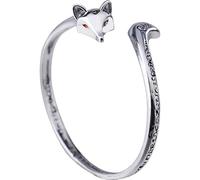 ADGJL Silver Bracelet For Women,Silver Plated Bracelet For Women Novelty Cute Fox Shaped Charming Silver Bangle Silver Friendship Bracelets For Christmas Birthday