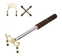 Adhafera Billards Cue Stick Bridge, Extension Snooker Cues Bridge with Brass Bridge Head, Retractable Pool Rest Stick, Snooker Accessories for Snooker, Game, Competition