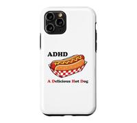 ADHD A Delicious Hot Dog Funny Fast Food Humor Sarcastic Pun Case for iPhone 11 Pro