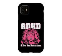 ADHD A Diva Has Distractions Funny Retro Pop Art Quote Humor Case for iPhone 11