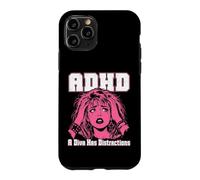 ADHD A Diva Has Distractions Funny Retro Pop Art Quote Humor Case for iPhone 11 Pro