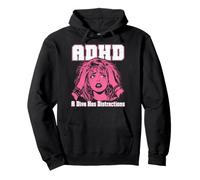 ADHD A Diva Has Distractions Funny Retro Pop Art Quote Humor Pullover Hoodie