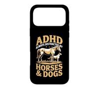 ADHD Always Distracted By Horses And Dogs Funny Meme Design Case for iPhone 17 Pro Max