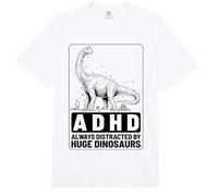 ADHD Always Distracted By Huge Dinosaurs Neurodiversity Comfort Colors Adult Heavyweight T-Shirt