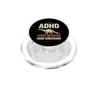ADHD Always Distracted Funny Saying Vintage Retro PopSockets PopGrip for MagSafe