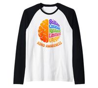 ADHD Awareness Brain Hyperactivity Disorder Affirmations Raglan Baseball Tee