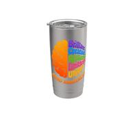 ADHD Awareness Brain Hyperactivity Disorder Affirmations Stainless Steel Insulated Tumbler