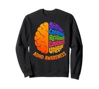 ADHD Awareness Brain Hyperactivity Disorder Affirmations Sweatshirt