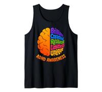 ADHD Awareness Brain Hyperactivity Disorder Affirmations Tank Top