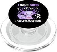ADHD Awareness I Axolotol Questions Funny Neurodiversity PopSockets PopGrip for MagSafe