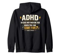 ADHD Because Why Finish One Task When You Can Start Five Zip Hoodie