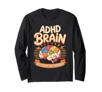 ADHD Brain Different Not Broken Neurodiversity Long Sleeve T-Shirt