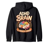 ADHD Brain Different Not Broken Neurodiversity Zip Hoodie