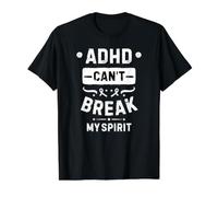 ADHD Can't Break My Spirit Value Graphic T-Shirt, Men, Black, L