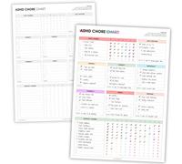 ADHD Chore Chart for Adults & Teens | Double-Sided A3 Cleaning & Routine Planner | Daily, Weekly, Monthly Task Tracker with Rewards | Colourful & Black & White Designs | Habit & Productivity Poster