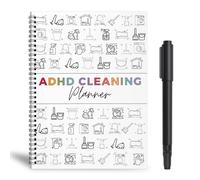ADHD Cleaning and Organizing Planner with Pen - Daily Undated Cleaning Checklist for ADHD Brain | Tackle Mess & Relieve Overwhelm Family Cleaning Tasks