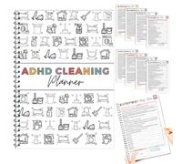 ADHD Cleaning Planner, ADHD Cleaning and Organizing Planner, Bundle Household Cleaning Schedule and Checklist Management, Cleaning List Chart