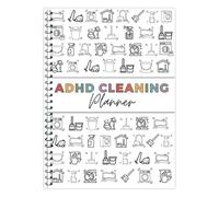 ADHD Cleaning Planner, Adhd Cleaning and Organizing Planner, Household Cleaning Schedule Book for ADHD Adults, Daily Weekly Monthly Checklist, DIY Home Cleaning & Decluttering Journal