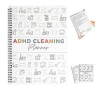 ADHD Cleaning Planner,ADHD Planner for Adults,Bundle Household Cleaning Schedule and Checklist Management,Chore Chart Notebook for Home,Daily Weekly Monthly Household Cleaning Planner,DIY