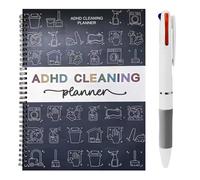 ADHD Cleaning Planner, Cleaning Planner for Household, Daily Weekly Monthly Cleaning Appointment Books & Planners, Customizable Chore Chart Notebook for Home Management and Task Tracking (Blue)