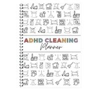 ADHD Cleaning Planner, Cleaning Schedule and Checklist, Bundle Household Cleaning Schedule & Checklist Management, Daily Weekly Monthly Organizer DIY Home Improvement (White)