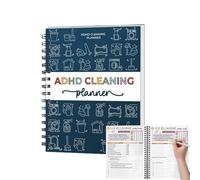 ADHD Cleaning Planner, Cleaning Schedule and Checklist Organizer ADHD Planner, Daily Weekly Monthly Household Clean Checklist for Adults and Teens