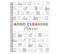 ADHD Cleaning Planner,Cleaning Schedule and Checklist Organizer,Bundle Household Cleaning Schedule and Checklist Management,Chore Chart Notebook for Home, Editable
