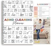 ADHD Cleaning Planner, Cleaning Schedule and Checklist Organizer, Daily Weekly Monthly Cleanings Schedule and Checklist, DIY ADHD Planner, Bundle Household Cleanings Schedules & Checklists Management