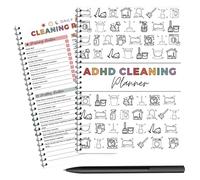 ADHD Cleaning Planner Cleaning Schedule and List Organiser Daily Weekly Monthly Household Cleaning Planner Household Chore Chart Notebook Editable Template
