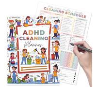 Adhd Cleaning Planner Daily Organizer - Chore Chart Schedule and Checklist - Adhd Household Needs Organization Weekly Monthly Yearly Home Family Full Focus Routine Clean Planners for Adults Women