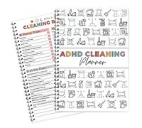 ADHD Cleaning Planner, Daily Weekly Monthly Household Cleaning Schedule and Checklist Organizer, Chore Chart Notebook for Home, Task Management for Adults with ADHD