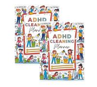 ADHD Cleaning Planner for Adults - 2 Pack Cleaning Plan Schedule | C-leaning Checklist Organizer | Daily Weekly Monthly Family Chore Chart Notebook | Home Improvement Plan Journal | Editable Template