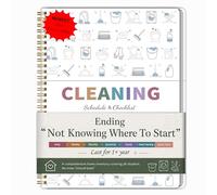 ADHD Cleaning Planner for Adults and Teens, 60-Week House Cleaning Schedule & Checklist Organizer, Guided Daily Weekly Monthly Chore Planner, Stress-Free Home Cleaning Journal for ADHD Minds, 8.5" x