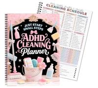 ADHD Cleaning Planner for Adults and Teens, A4 with 34 pages Daily Productivity Planner, Cleaning Schedule and Checklist Notebook with Daily Weekly Monthly Task Lists