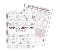 Adhd Cleaning Planner for Adults and Teens Adhd Cleaning and Organizing Planner Cleaning Schedule and Checklist Notebook List Daily Weekly Monthly for Home Chore Chart Adhd Daily Planner