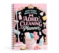 ADHD Cleaning Planner for Adults and Teens, Cleaning and Organizing Planner Cleaning Schedule, Checklist Notebook, Spiral Bound Color-Coded Schedule with with Daily Weekly Monthly Task Lists