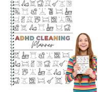 ADHD Cleaning Planner, Household Cleaning Schedule and Checklist Management, Daily Weekly Monthly Organizer, Efficient Task Tracking, Flexible Cleaning Plan, Ideal for All