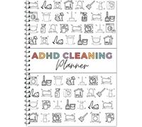 ADHD Cleaning Planner - Reusable Household Cleaning Schedule & Checklist Organizer with Daily/Weekly/Monthly Task Management for Home, Chores & Deep Cleaning (White 1 Pc)