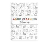 ADHD Cleaning Planner UK, Bundle Household Cleaning Schedule and Checklist Management, Monthly Weekly or Daily Planner with Visual Habit Tracker Family Cleaning Tasks
