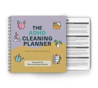 ADHD Cleaning Planner UK - Weekly Cleaning Schedule ADHD Planner for Adults - Daily, Monthly & Zone based Household Cleaning Organiser with Task Checklists - Made by and for Neurodivergent minds