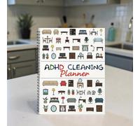 ADHD Cleaning Planner, Undated Daily Weekly Monthly Household Chores Organizer Notebook, Home Management Routine Tracking System with Cleaning Schedule and Checklist