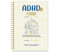 ADHD Cleaning Planner, Visual Cleaning Schedule and Checklist Notebook with Progress Trackers & a 30-Day Declutter Challenge for Busy Adults, Women, Shared Households