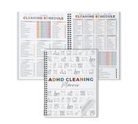 ADHD Cleaning Scheduler, Cleaning Calendar & Checklist, Daily Cleanup Planner, Weekly, Monthly, Housework Chart, To-Do Book for the